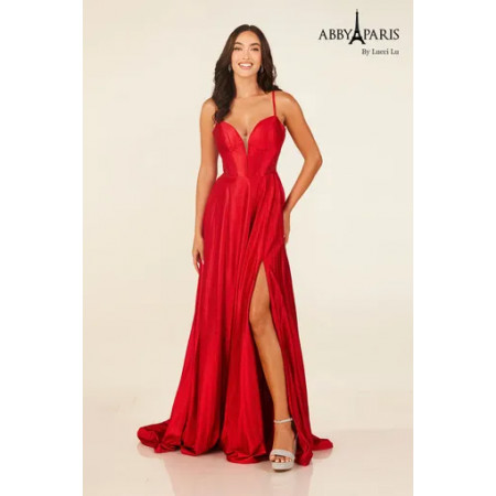 abby paris red dress Abby Paris by Lucci Lu Dress 90305
