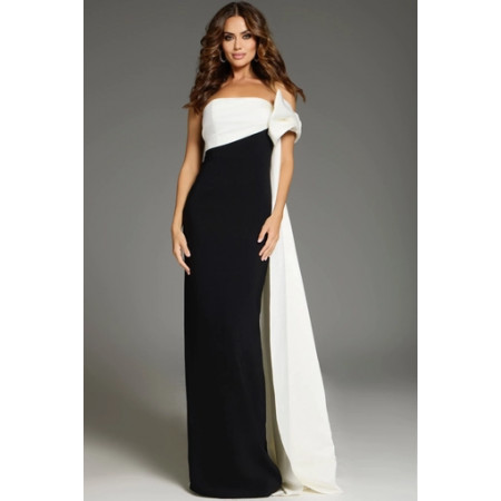 black and white jovani dress Jovani 45238 Dress BLACK/BLACK / 10