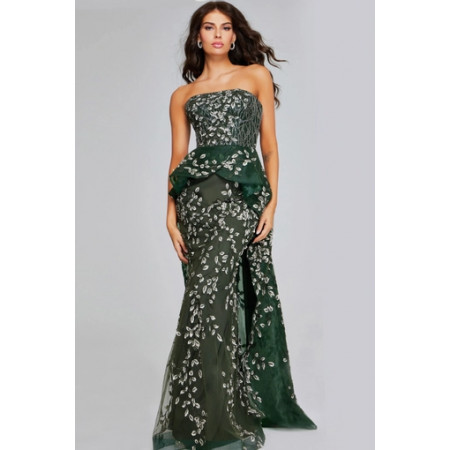 jovani long formal dresses Jovani 44266 Prom Dress - Orange Multi main image 1