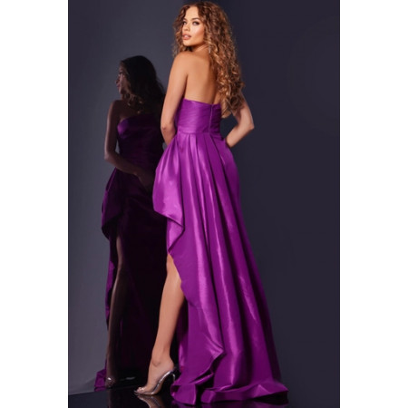 Elegant Purple Strapless Evening Gown - Jovani 36854 Size 00 Color Black