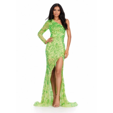 Ashley Lauren Style 11442 - Elegant One-Shoulder Gown Size 00 Color Black Ashley Lauren Style 11442 - Elegant One-Shoulder Gown Size 00 Color Black