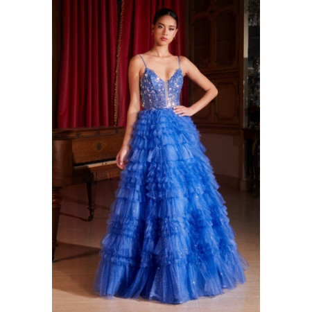 strapless open back dress CB139 main image 1