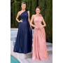CD415 by La Divine - Romantic and refined, this one-shoulder gown