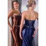 CD687 by La Divine - Sleek and sophisticated, this satin fitted
