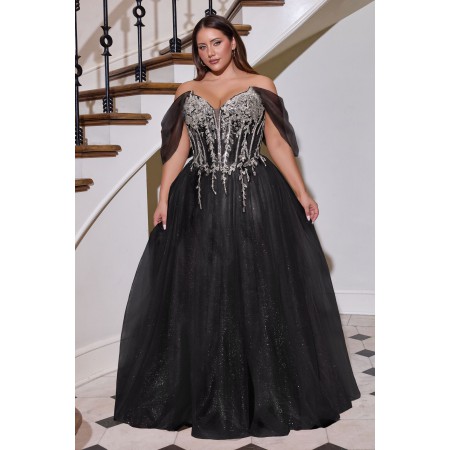 CD721C by La Divine - Radiate elegance in this A-line evening