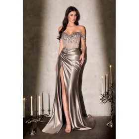 CDS554 by La Divine - Radiate opulence in this golden fitted