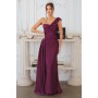 T817 by Amoris - Satin Fitted One Shoulder Slit Gown