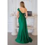 T817 by Amoris - Satin Fitted One Shoulder Slit Gown
