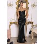 T611 by Amoris - Satin Fitted Strapless Slit Gown
