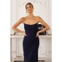 T726 by Amoris - Chiffon Fitted Long Strapless Dress