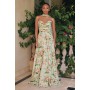 T717 by Amoris - Floral Print Strapless A-line Gown