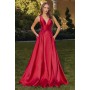 T814 by Amoris - Satin Sleeveless A-line Gown