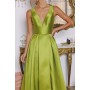 T814 by Amoris - Satin Sleeveless A-line Gown