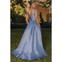 T814 by Amoris - Satin Sleeveless A-line Gown