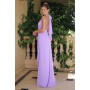 T713 by Amoris - Chiffon Halter A-line Slit Gown