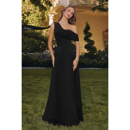 T716 by Amoris - Chiffon One Shoulder A-line Gown