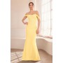 T705 by Amoris - Chiffon Fitted Off Shoulder Gown