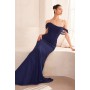 T705 by Amoris - Chiffon Fitted Off Shoulder Gown