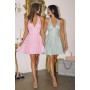 T710 by Amoris - Glitter Short Halter Dress