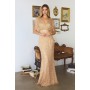 T101 by Amoris - Sequin Fitted Short Sleeve Gown