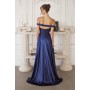 T821 by Amoris - Satin Off Shoulder A-line Gown