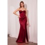 T608 by Amoris - Satin Fitted Sleeveless Slit Gown