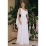 T716W by Amoris - White One Shoulder A-line Gown