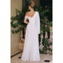 T716W by Amoris - White One Shoulder A-line Gown