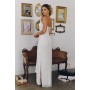 T726W by Amoris - White Chiffon Fitted Strapless Gown