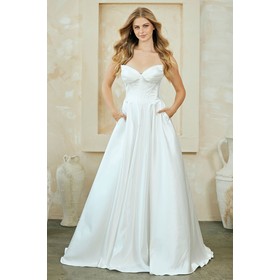 Amelia Couture 5080 Satin Bandeau A-Line Formal Evening Gown