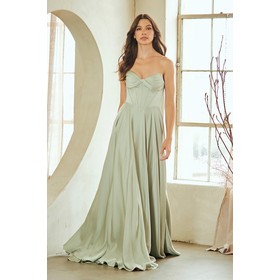 Amelia Couture 4053 Tube Style A-Line Slit Gown