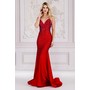 Amelia Couture 3018 Heat Stone V-Neck Trumpet Formal Evening Gown