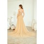 Amelia Couture SU091 Gem-Adorned Tube Style Slit Formal Gown