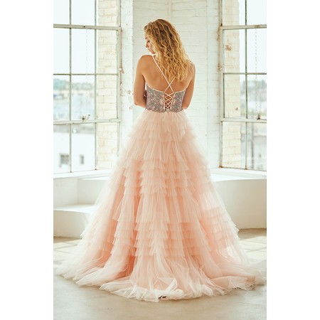 Amelia Couture SU096 Sleeveless Textured Formal Gown