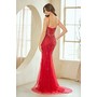 Amelia Couture 2135 Rhinestone V-Neck Tulle Formal Evening Gown