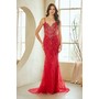 Amelia Couture 2135 Rhinestone V-Neck Tulle Formal Evening Gown