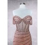 Amelia Couture TM1029 Rhinestone Off Shoulder Slit Formal Evening Gown