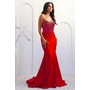 Amelia Couture 3042 Jeweled Bandeau Slit Evening Wear