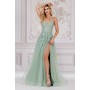 Amelia Couture TM1006 Decorative Sleeveless High Leg Evening Wear