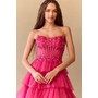 Amelia Couture 9053 Tube Style Tiered A-Line Gown
