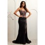 Amelia Couture 7061 Floral Detailed Sparkle Slit Evening Wear