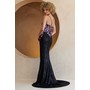 Amelia Couture 7061 Floral Detailed Sparkle Slit Evening Wear