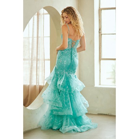 Amelia Couture 8062 Embellished Sleeveless Ruffled Formal Evening Gown