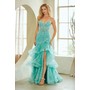 Amelia Couture 8062 Embellished Sleeveless Ruffled Formal Evening Gown