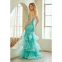 Amelia Couture 8062 Embellished Sleeveless Ruffled Formal Evening Gown
