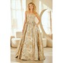 Amelia Couture 8068 Brocade Tube Style A-Line Gown