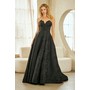 Amelia Couture 8061 Brocade Bandeau A-Line Formal Evening Gown
