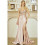 Amelia Couture 8056 Gem-Adorned Bare Shoulder Slit Formal Gown