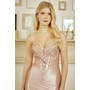 Amelia Couture 8056 Gem-Adorned Bare Shoulder Slit Formal Gown