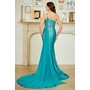 Amelia Couture SU097 One Shoulder Side Opening Gown